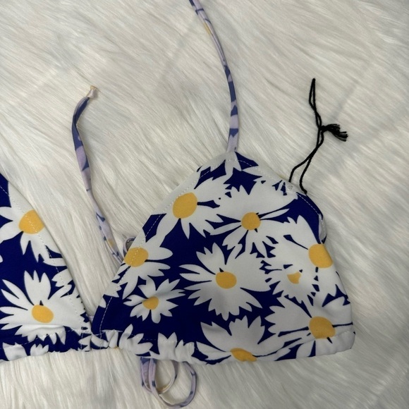 NWOT Rachael Pally Daisy Print Triangle Bikini Top size Large - Picture 6 of 7